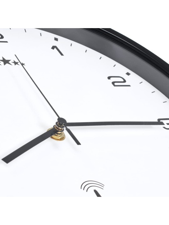 Rádiem řízené nástěnné hodiny quartz 31 cm bíločerné