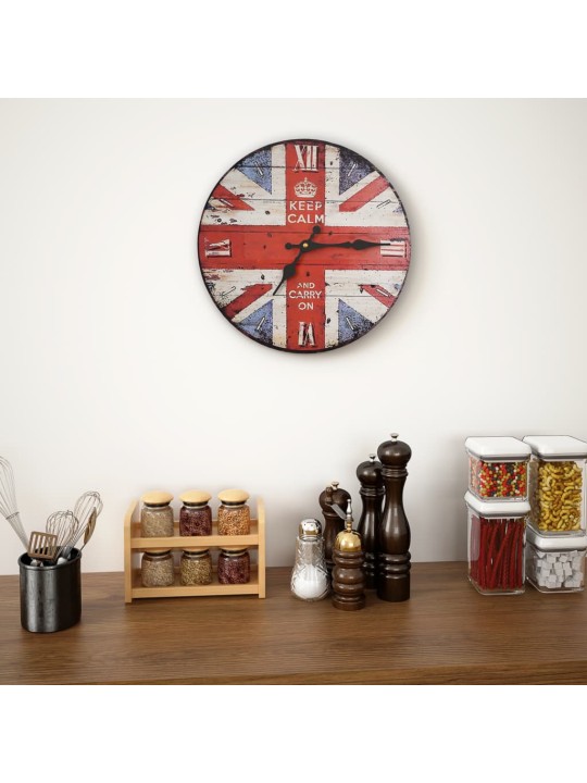 Vintage nástěnné hodiny 30 cm UK design