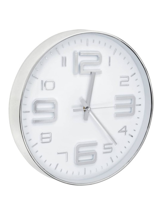Nástěnné hodiny 30 cm stříbrné