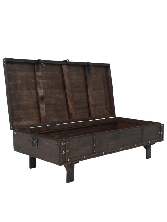 Konferenční stolek z překližka vintage styl 120x55x35 cm