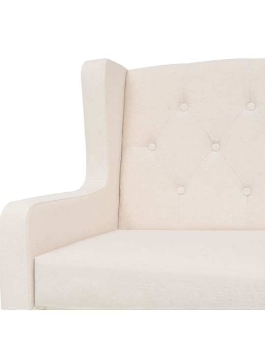 Sedací souprava 2 kusy textil krémově bílá