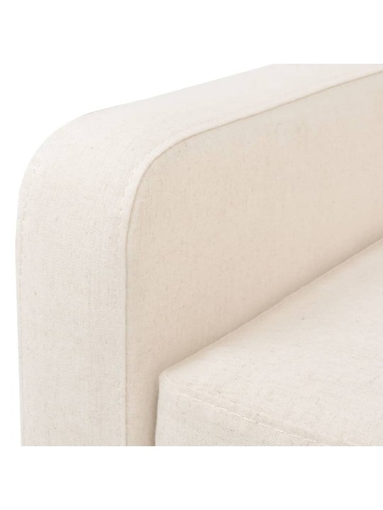 Sedací souprava 2 kusy textil krémově bílá