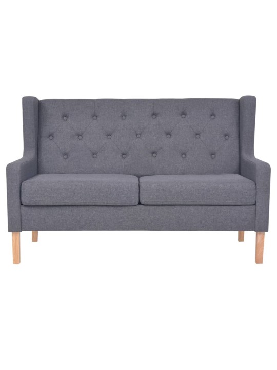 Sedací souprava 2 kusy textil šedá