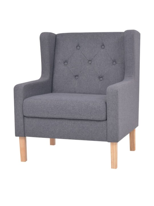 Sedací souprava 2 kusy textil šedá