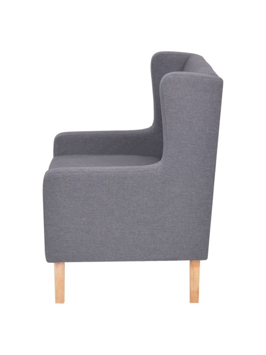 Sedací souprava 2 kusy textil šedá