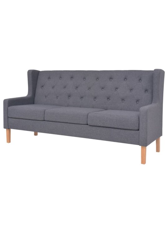 Sedací souprava 2 kusy textil šedá