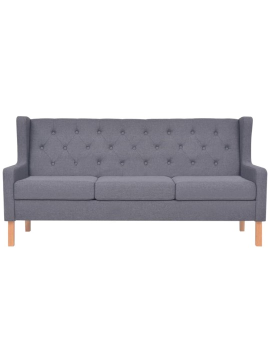 Sedací souprava 2 kusy textil šedá