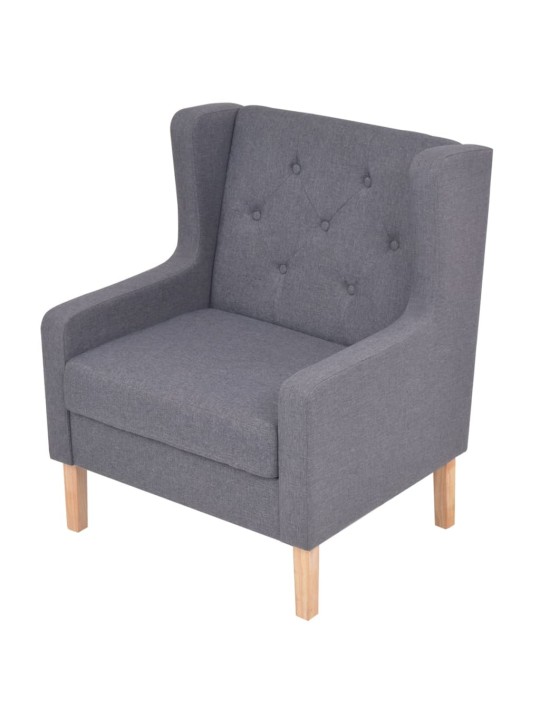 Sedací souprava 2 kusy textil šedá