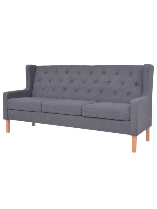 Sedací souprava 2 kusy textil šedá