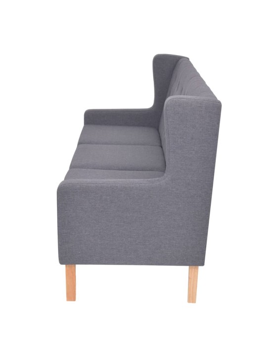 Sedací souprava 2 kusy textil šedá