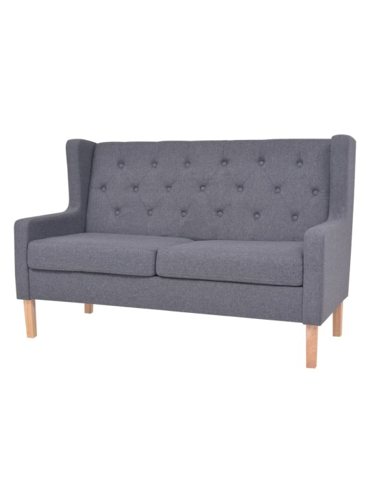 Sedací souprava 2 kusy textil šedá