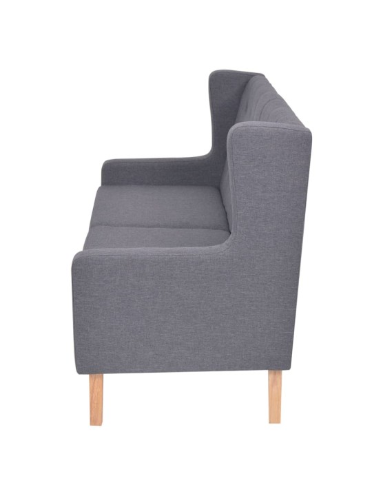 Sedací souprava 2 kusy textil šedá