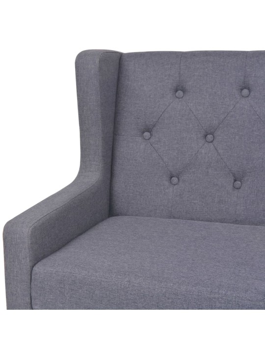 Sedací souprava 2 kusy textil šedá