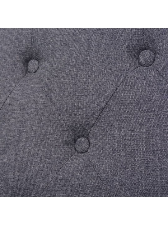 Sedací souprava 2 kusy textil šedá
