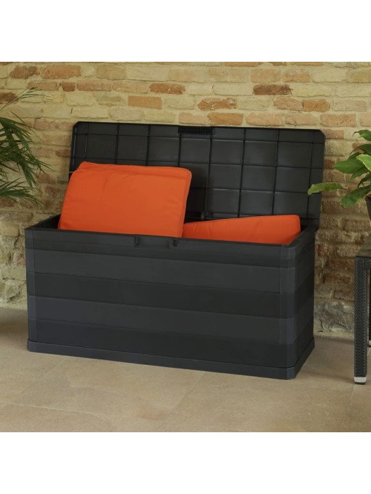 Zahradní úložný box černý 117 x 45 x 56 cm