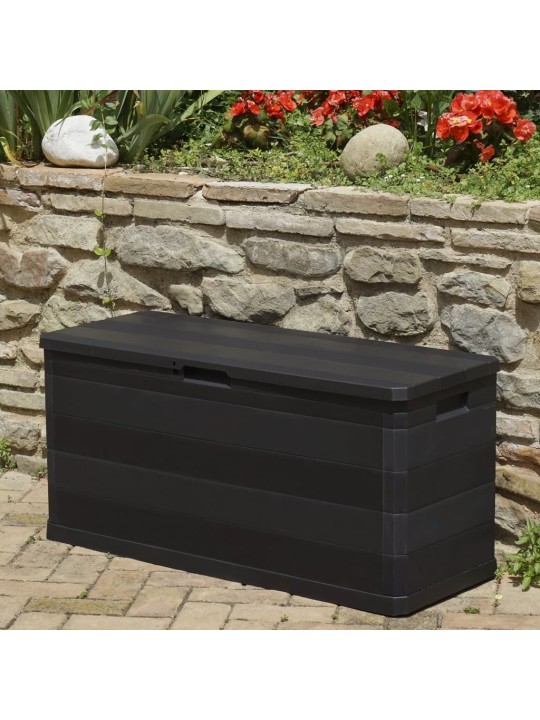 Zahradní úložný box černý 117 x 45 x 56 cm
