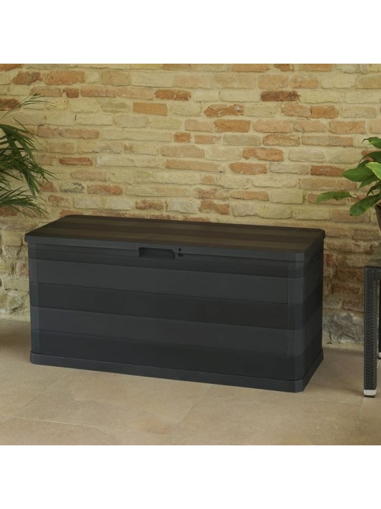 Zahradní úložný box černý 117 x 45 x 56 cm