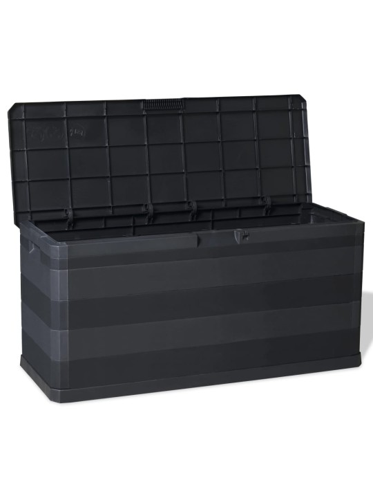 Zahradní úložný box černý 117 x 45 x 56 cm