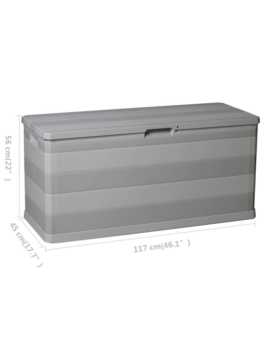 Zahradní úložný box šedý 117 x 45 x 56 cm