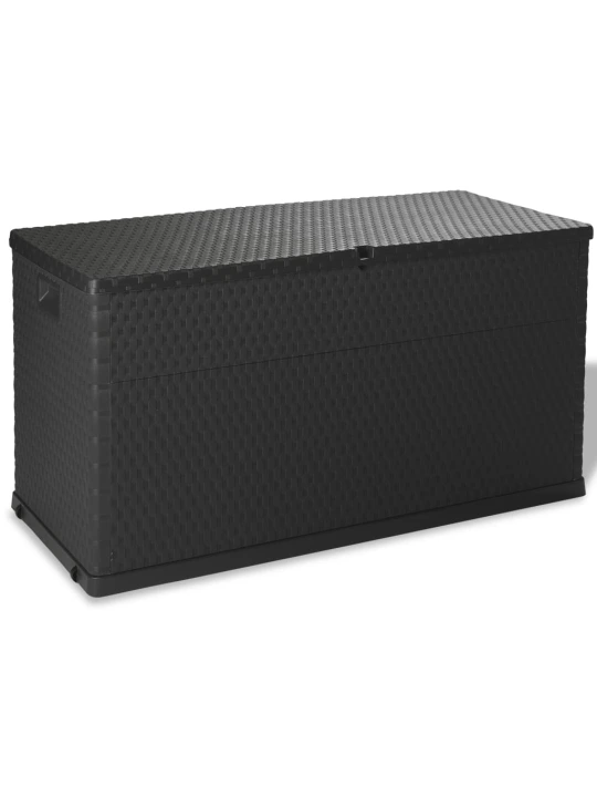 Zahradní úložný box antracitový 120 x 56 x 63 cm PP ratan
