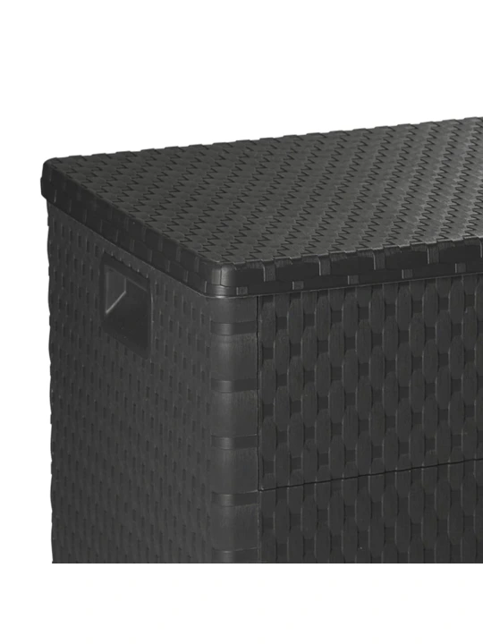 Zahradní úložný box antracitový 120 x 56 x 63 cm PP ratan