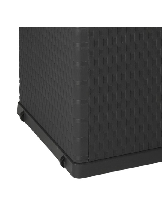 Zahradní úložný box antracitový 120 x 56 x 63 cm PP ratan