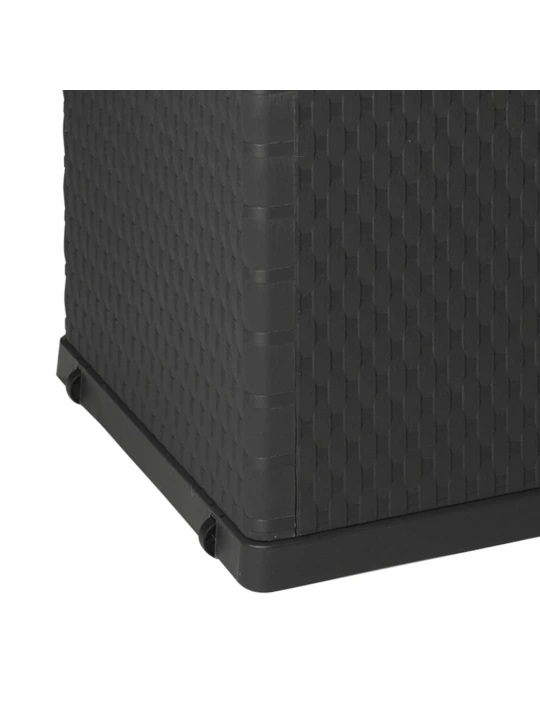 Zahradní úložný box antracitový 120 x 56 x 63 cm PP ratan