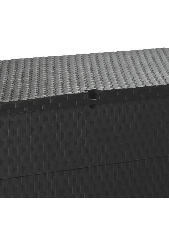 Zahradní úložný box antracitový 120 x 56 x 63 cm PP ratan