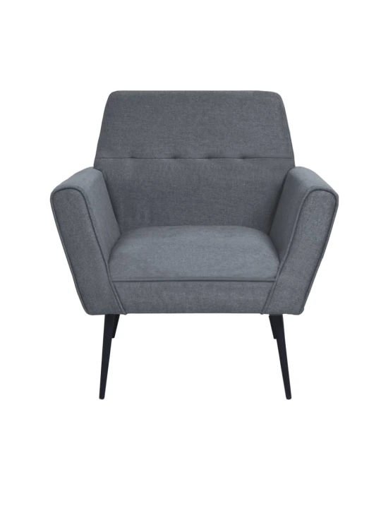 Křeslo světle šedé ocel a textil