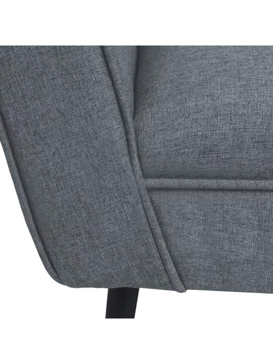 Křeslo světle šedé ocel a textil