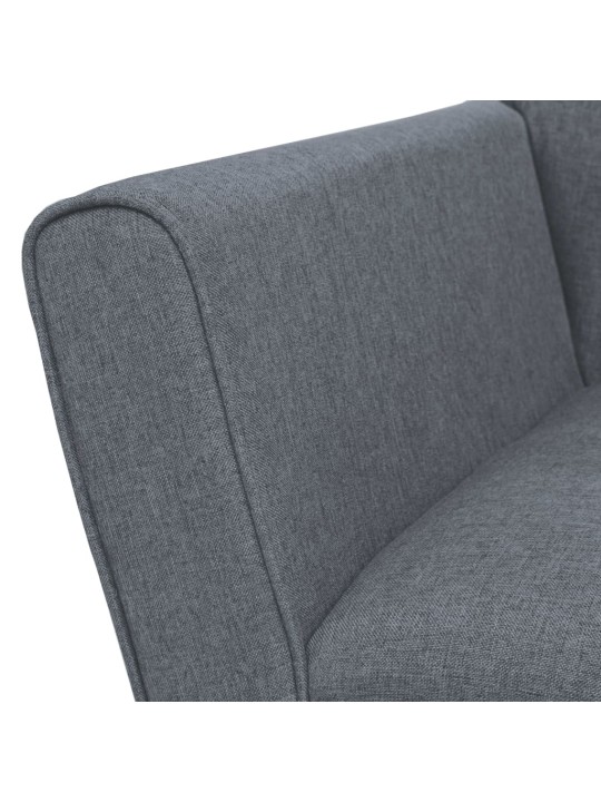 Křeslo světle šedé ocel a textil