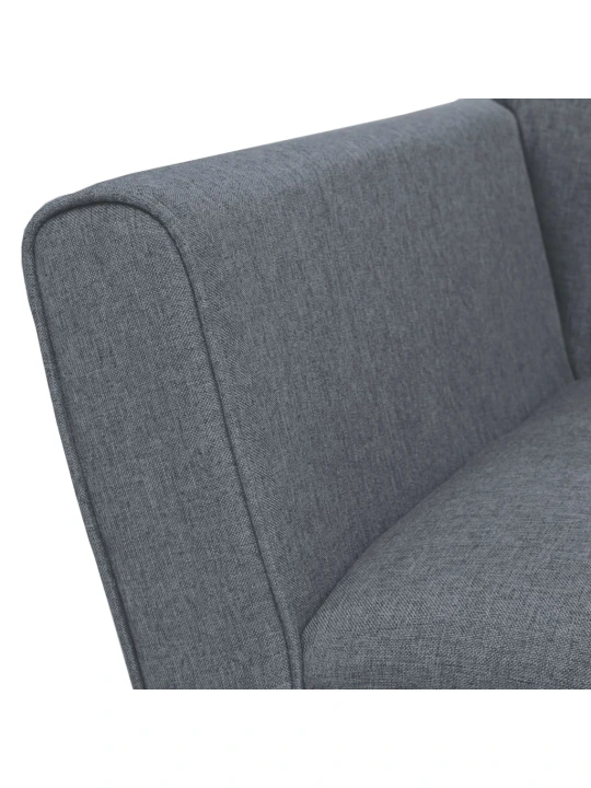 Křeslo světle šedé ocel a textil