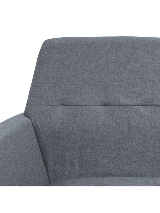 Křeslo světle šedé ocel a textil