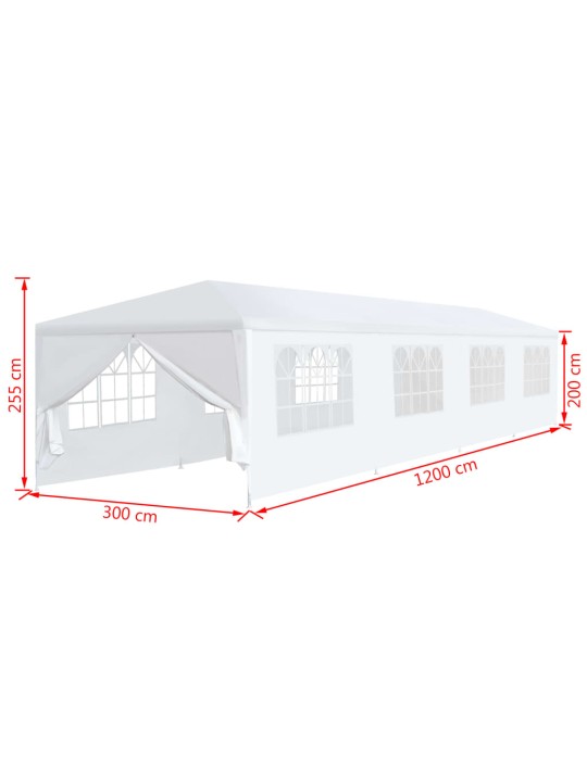 Zahradní party stan 3x12 m bílý