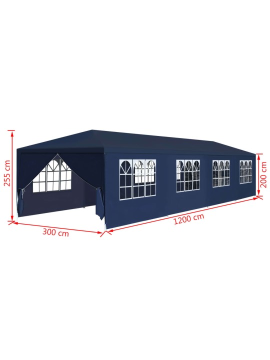 Zahradní party stan 3x12 m modrý