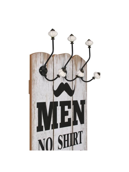 Nástěnný věšák na kabáty MEN LADIES s 6 háčky 120 x 40 cm