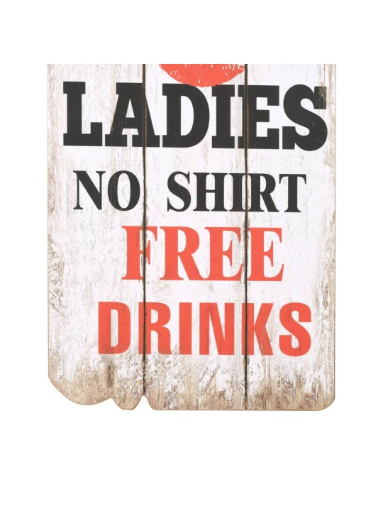 Nástěnný věšák na kabáty MEN LADIES s 6 háčky 120 x 40 cm