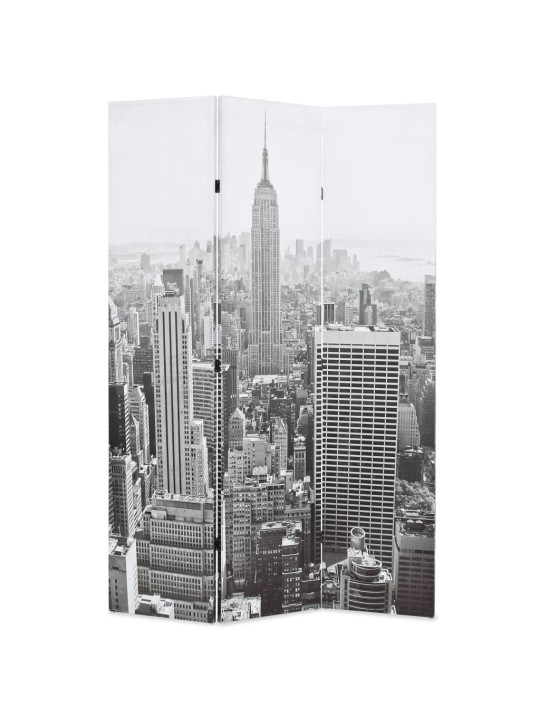 Skládací paraván 120 x 170 cm new york by day černobílý