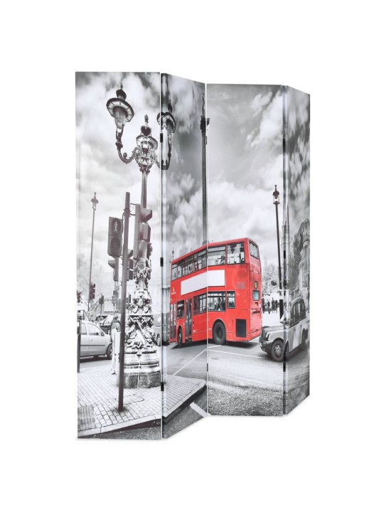 Skládací paraván 160 x 170 cm Londýnský autobus černobílý