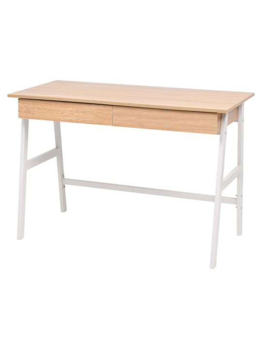 Psací stůl 110 x 55 x 75 cm dub a bílý