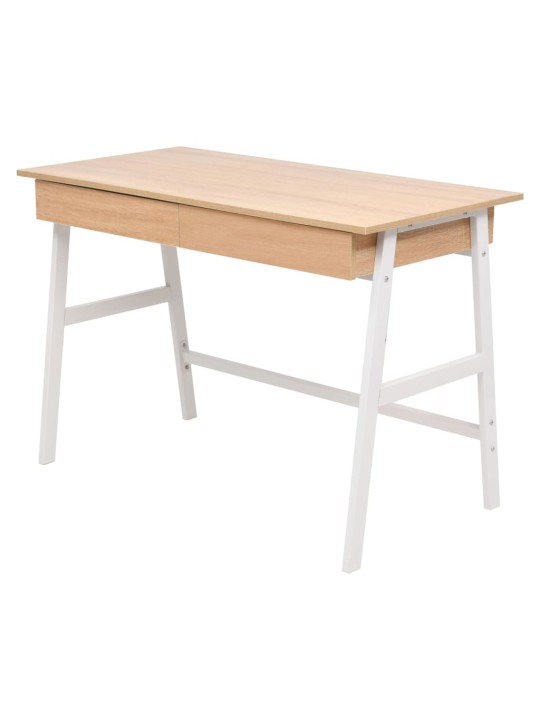 Psací stůl 110 x 55 x 75 cm dub a bílý