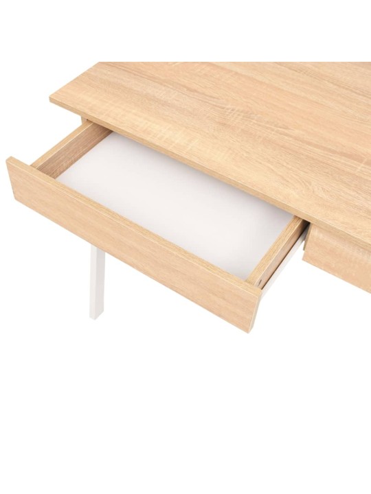Psací stůl 110 x 55 x 75 cm dub a bílý