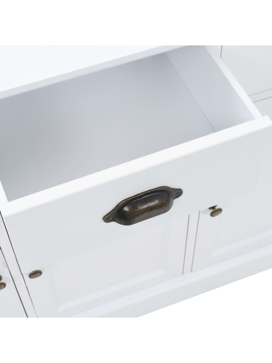 Příborník se 3 dvířky MDF a borové dřevo 105 x 35 x 77,5 cm