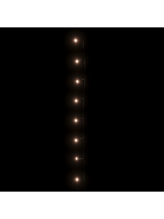 Světelný řetěz se 600 LED 60 m 8 světelných efektů IP44 teplá bílá
