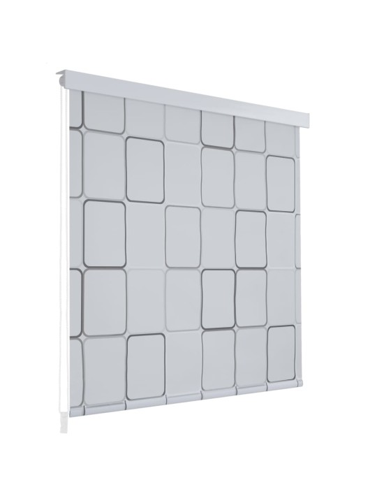 Sprchová roleta 80 x 240 cm čtvercový vzor