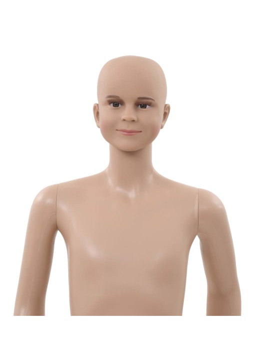 Dětská figurína celá postava základna ze skla béžová 140 cm
