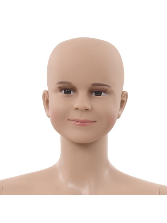 Dětská figurína celá postava základna ze skla béžová 140 cm