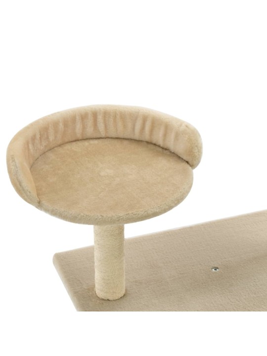 Škrabadlo pro kočky se sisalovými sloupky 95 cm béžové
