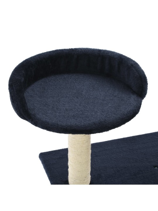 Škrabadlo pro kočky se sisalovými sloupky 95 cm tmavě modré