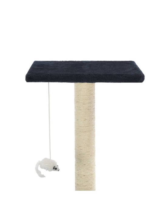 Škrabadlo pro kočky se sisalovými sloupky 95 cm tmavě modré